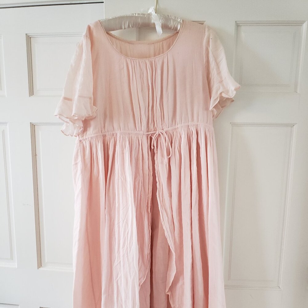 Light as air pink empire maxi dress
